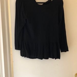 Black three quarter peplum sweater